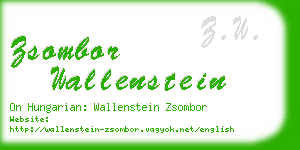 zsombor wallenstein business card